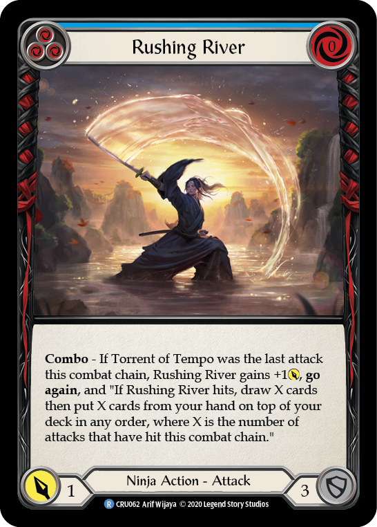 Rushing River (Blue) [CRU062] 1st Edition Rainbow Foil | Webway Games