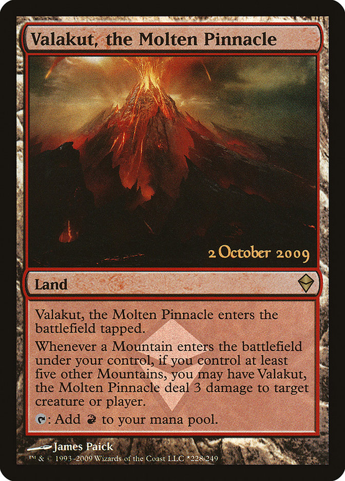 Valakut, the Molten Pinnacle  (Prerelease) [Zendikar Prerelease Promos] | Webway Games