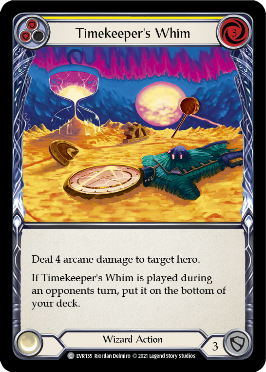 Timekeeper's Whim (Yellow) [EVR135] (Everfest)  1st Edition Rainbow Foil | Webway Games
