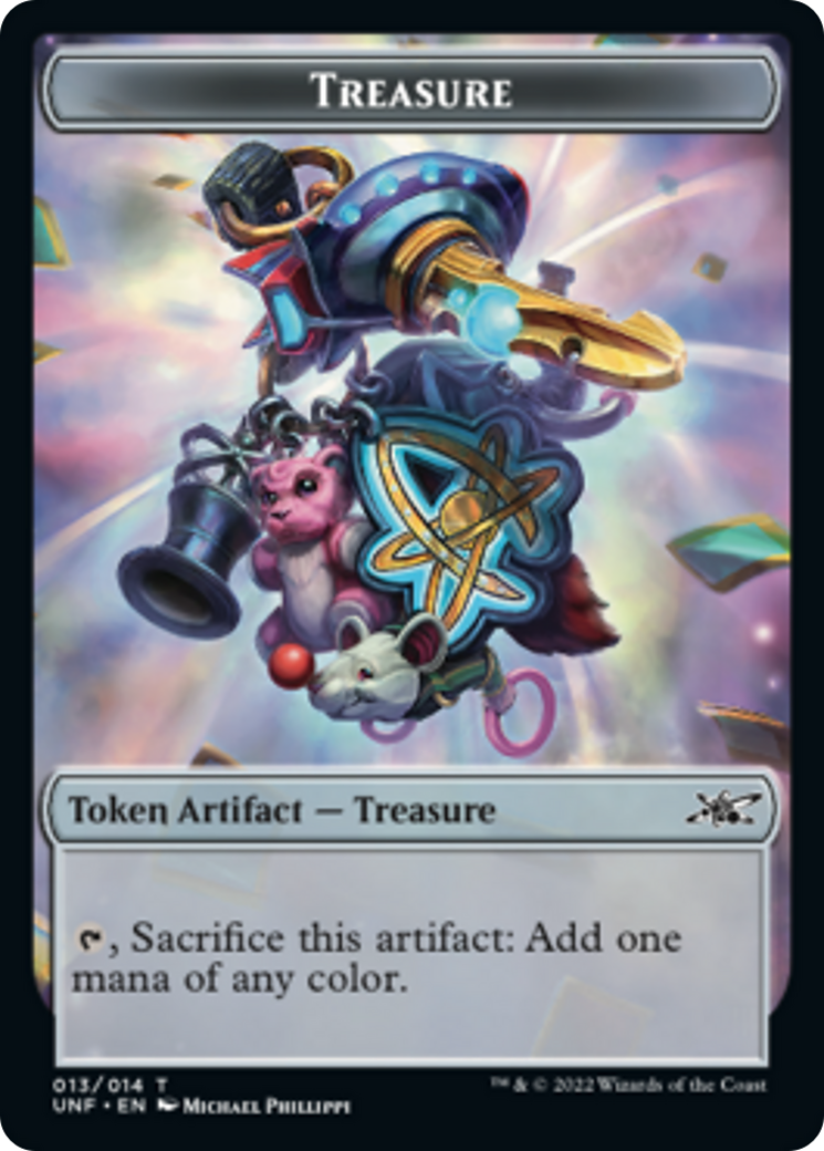 Clown Robot (002) // Treasure (013) Double-sided Token [Unfinity Tokens] | Webway Games