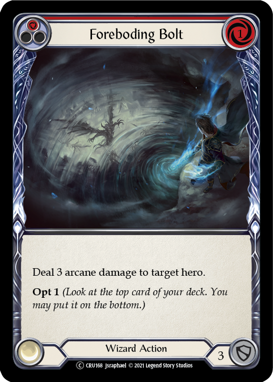 Foreboding Bolt (Red) (Rainbow Foil) [CRU168-RF] Unlimited Rainbow Foil | Webway Games