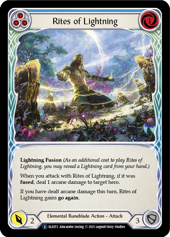 Rites of Lightning (Blue) [U-ELE072] Unlimited Rainbow Foil | Webway Games