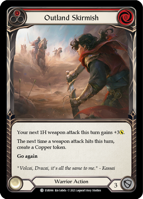 Outland Skirmish (Red) [EVR066] (Everfest)  1st Edition Rainbow Foil | Webway Games