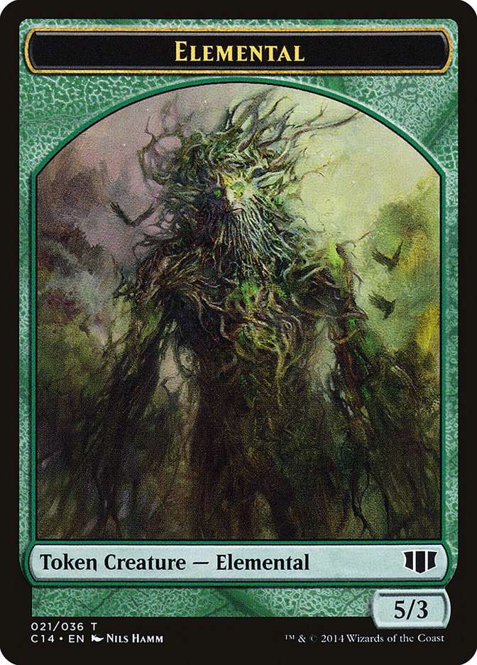 Elemental // Beast (019/036) Double-sided Token [Commander 2014 Tokens] | Webway Games