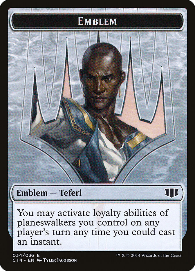 Teferi, Temporal Archmage Emblem // Zombie (011/036) Double-sided Token [Commander 2014 Tokens] | Webway Games