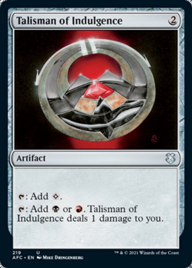 Talisman of Indulgence [Dungeons & Dragons: Adventures in the Forgotten Realms Commander] | Webway Games