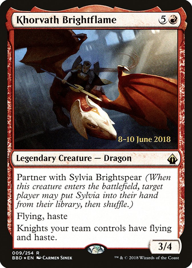 Khorvath Brightflame  (Prerelease) [Battlebond Prerelease Promos] | Webway Games