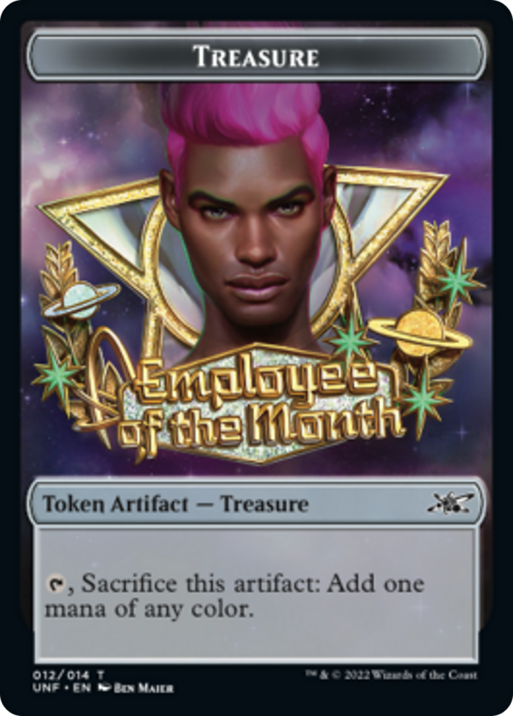 Clown Robot (002) // Treasure (012) Double-sided Token [Unfinity Tokens] | Webway Games