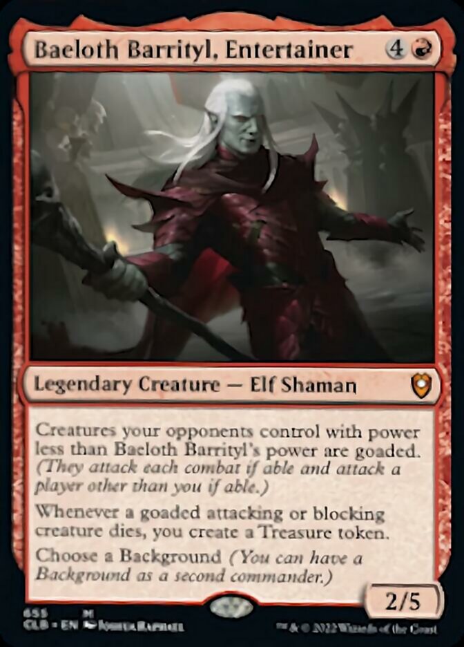 Baeloth Barrityl, Entertainer [Commander Legends: Battle for Baldur's Gate] | Webway Games