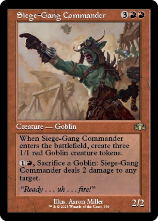 Siege-Gang Commander (Retro) [Dominaria Remastered] | Webway Games