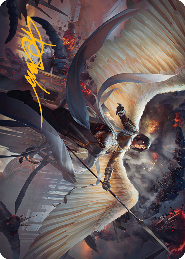 Serra Faithkeeper Art Card (Gold-Stamped Signature) [March of the Machine Art Series] | Webway Games