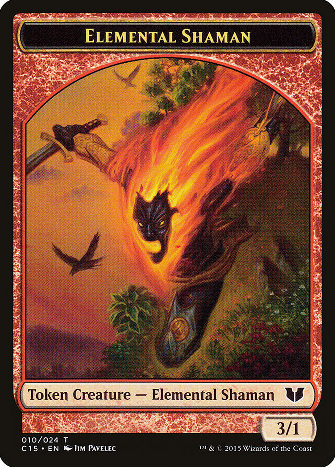 Knight (004) // Elemental Shaman Double-Sided Token [Commander 2015 Tokens] | Webway Games
