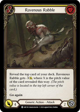 Ravenous Rabble (Yellow) [ARC192] Unlimited Rainbow Foil
