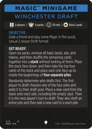 Winchester Draft (Magic Minigame) [Kamigawa: Neon Dynasty Minigame] | Webway Games