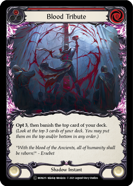 Blood Tribute (Red) [U-MON215] Unlimited Normal | Webway Games