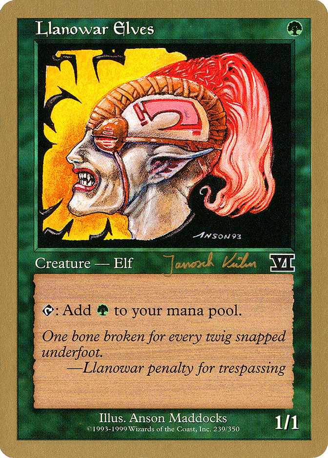 Llanowar Elves (Janosch Kuhn) [World Championship Decks 2000] | Webway Games
