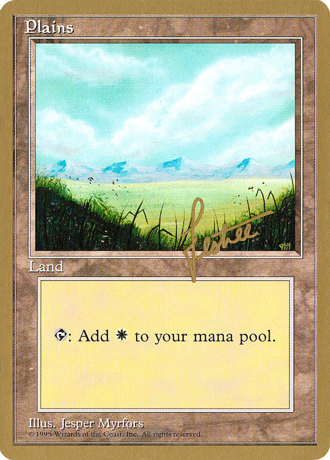 Plains (bl366) (Bertrand Lestree) [Pro Tour Collector Set] | Webway Games