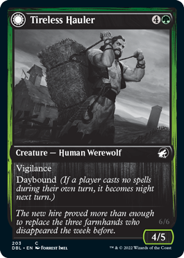 Tireless Hauler // Dire-Strain Brawler [Innistrad: Double Feature] | Webway Games