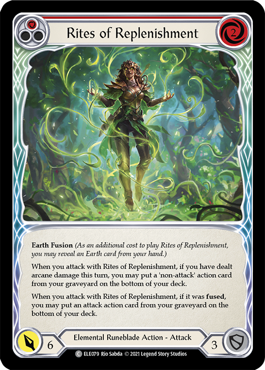 Rites of Replenishment (Red) [ELE079] (Tales of Aria)  1st Edition Rainbow Foil | Webway Games