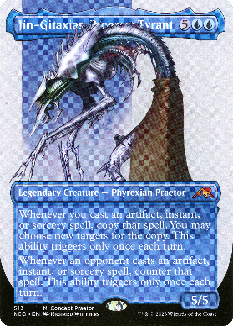 Jin-Gitaxias, Progress Tyrant (Borderless Concept Praetors) [Phyrexia: All Will Be One] | Webway Games