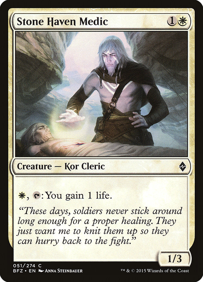 Stone Haven Medic [Battle for Zendikar] | Webway Games