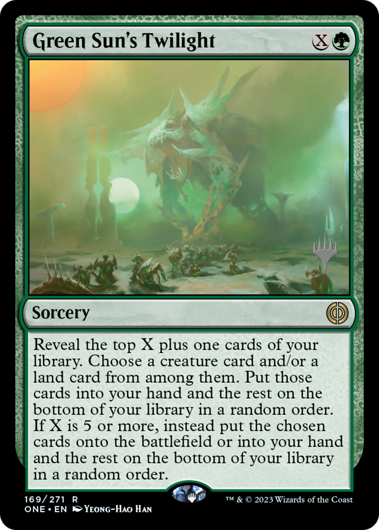 Green Sun's Twilight (Promo Pack) [Phyrexia: All Will Be One Promos] | Webway Games