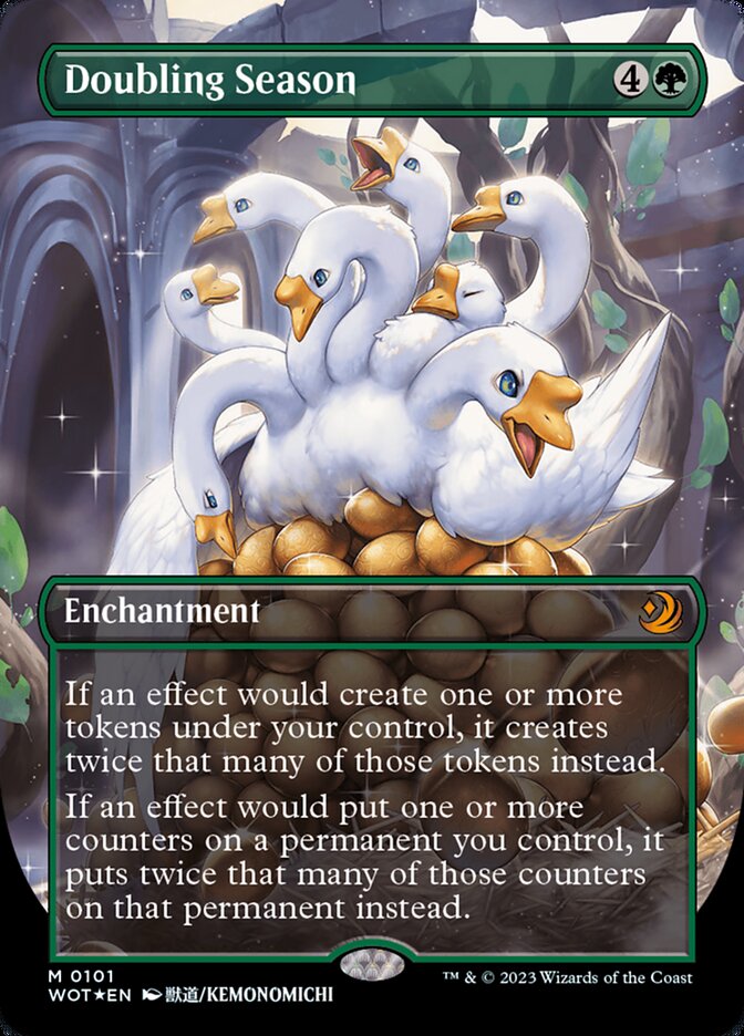 Doubling Season (Anime Borderless) (Confetti Foil) [Wilds of Eldraine: Enchanting Tales] | Webway Games