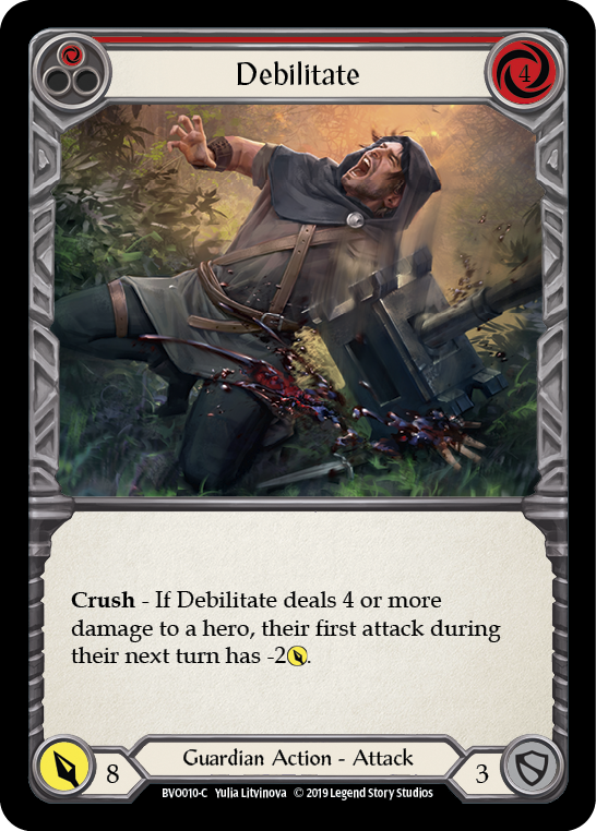 Debilitate (Red) [BVO010-C] 1st Edition Normal | Webway Games