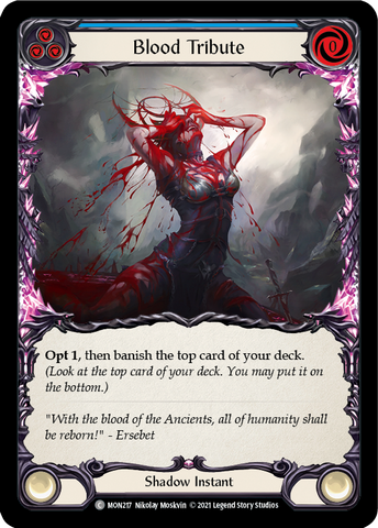 Blood Tribute (Blue) [MON217] 1st Edition Normal