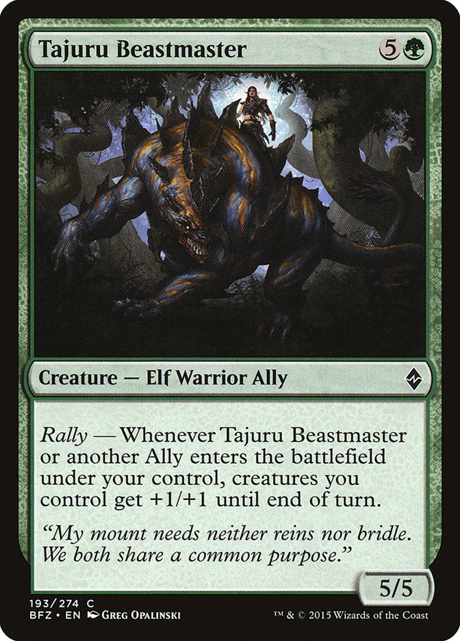 Tajuru Beastmaster [Battle for Zendikar] | Webway Games