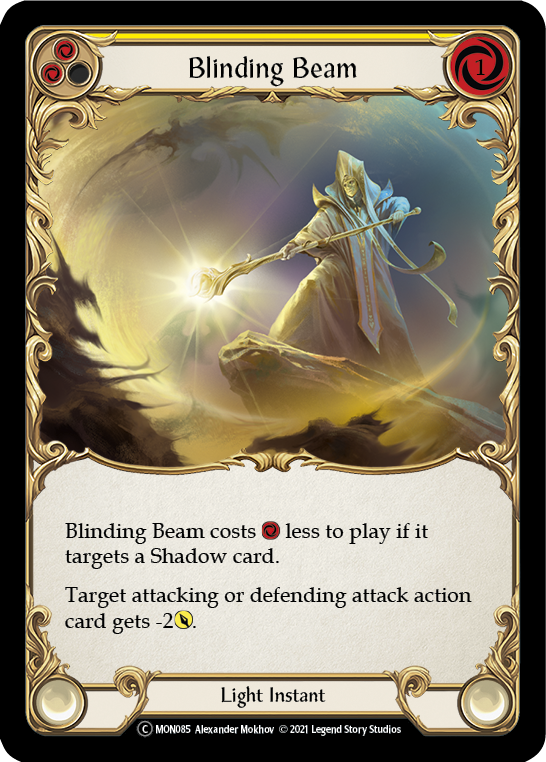 Blinding Beam (Yellow) (Rainbow Foil) [U-MON085-RF] Unlimited Rainbow Foil | Webway Games