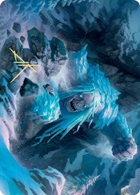 Icehide Troll Art Card (Gold-Stamped Signature) [Kaldheim: Art Series] | Webway Games