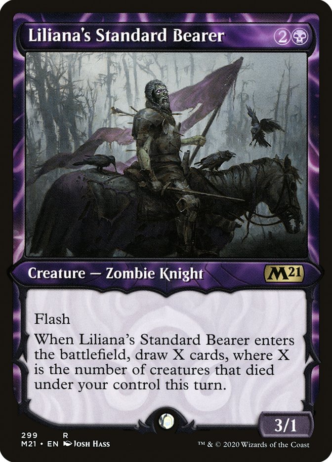 Liliana's Standard Bearer (Showcase) [Core Set 2021] | Webway Games