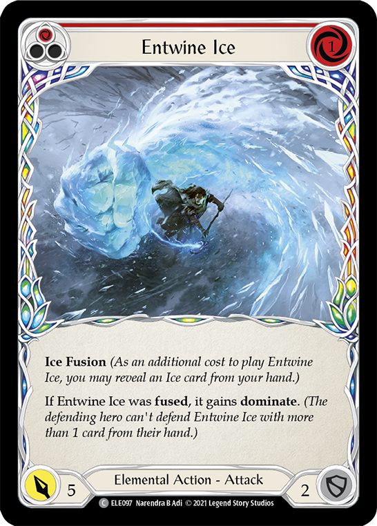 Entwine Ice (Red) [ELE097] (Tales of Aria)  1st Edition Rainbow Foil | Webway Games