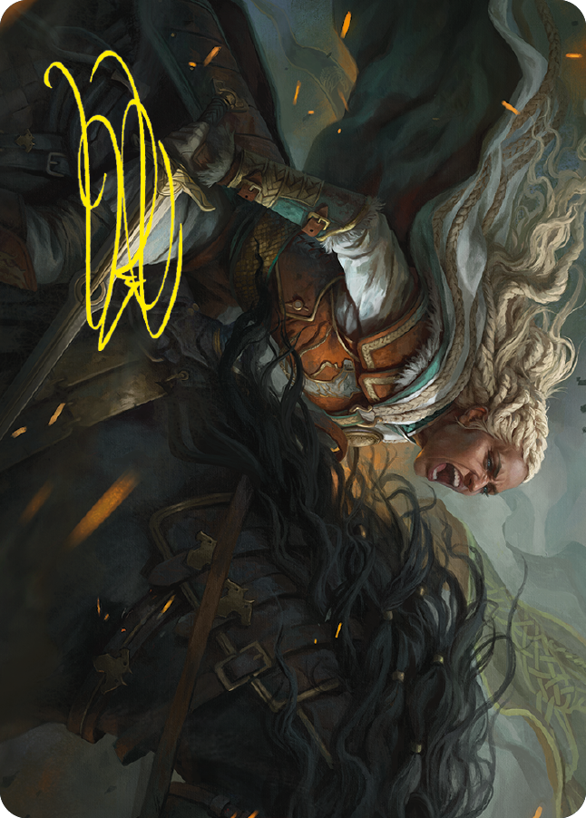 Eowyn, Fearless Knight Art Card (Gold-Stamped Signature) [The Lord of the Rings: Tales of Middle-earth Art Series] | Webway Games