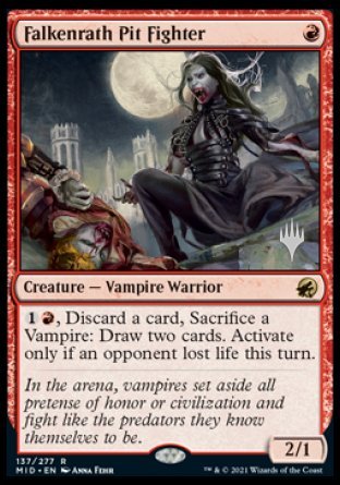 Falkenrath Pit Fighter (Promo Pack) [Innistrad: Midnight Hunt Promos] | Webway Games