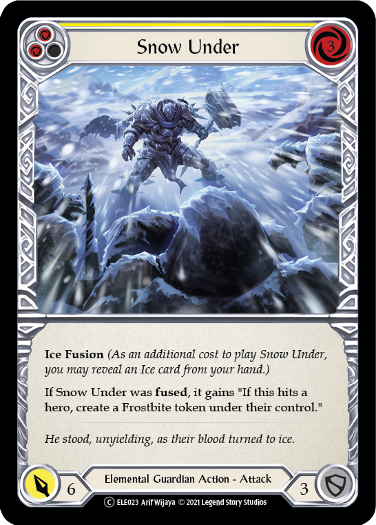 Snow Under (Yellow) [U-ELE023] Unlimited Rainbow Foil | Webway Games
