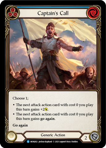 Captain's Call (Blue) (Rainbow Foil) [MON262-RF] 1st Edition Rainbow Foil