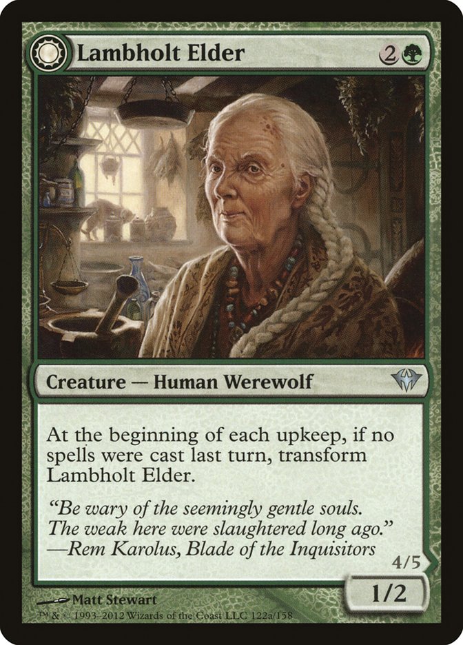 Lambholt Elder // Silverpelt Werewolf [Dark Ascension] | Webway Games