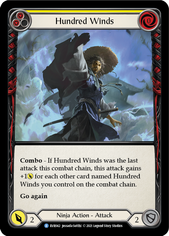 Hundred Winds (Yellow) [EVR042] (Everfest)  1st Edition Normal | Webway Games