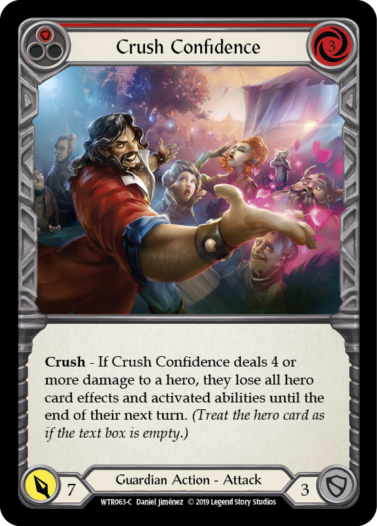 Crush Confidence (Red) [WTR063-C] Alpha Print Rainbow Foil | Webway Games