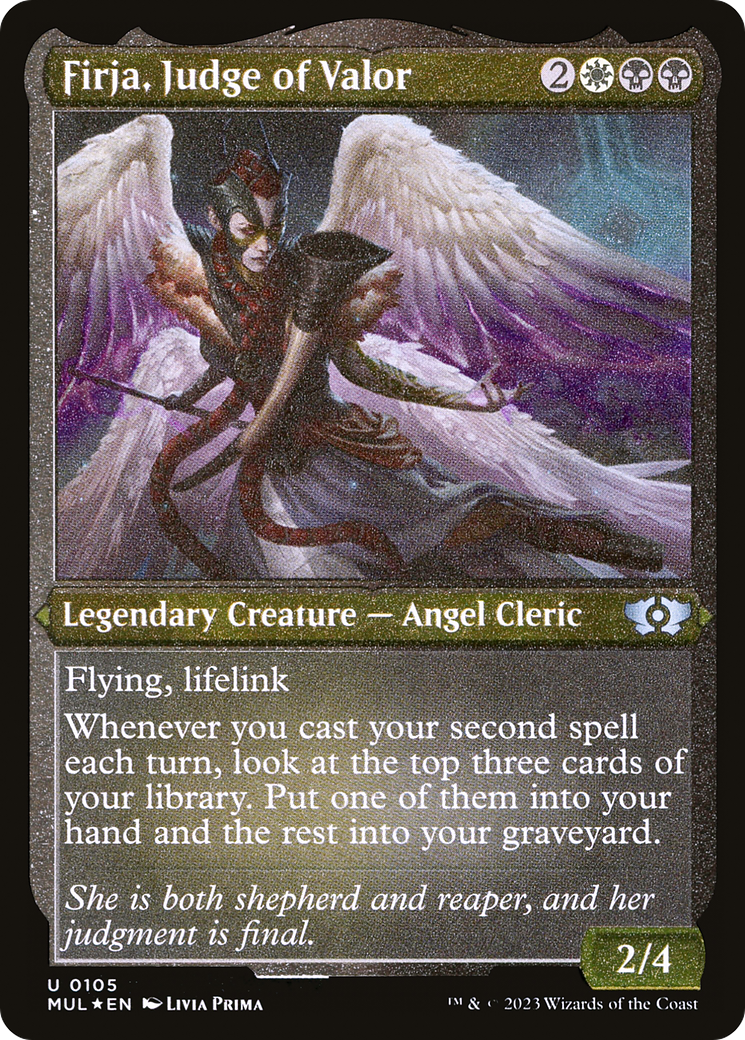 Firja, Judge of Valor (Foil Etched) [Multiverse Legends] | Webway Games