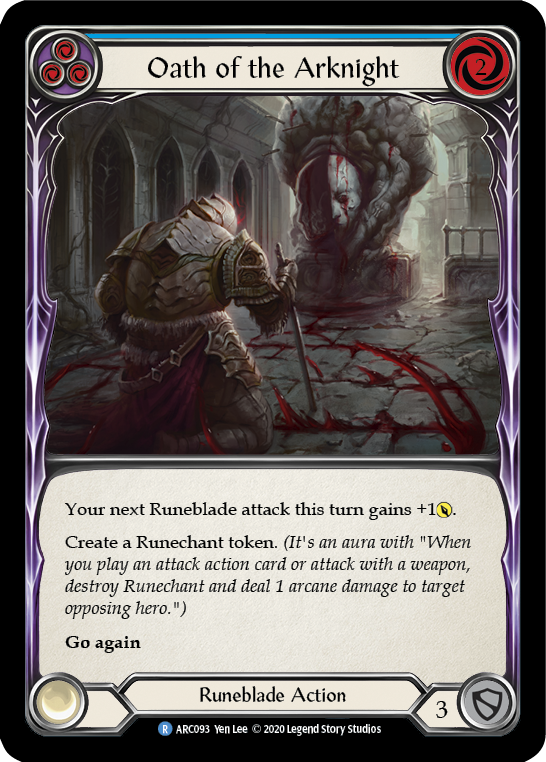 Oath of the Arknight (Blue) [ARC093] Unlimited Rainbow Foil