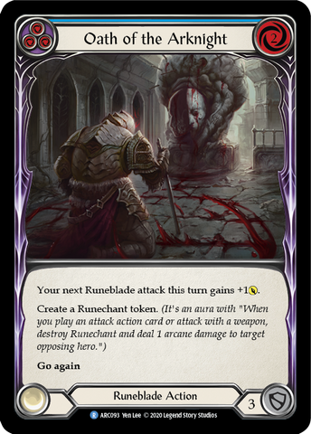 Oath of the Arknight (Blue) [ARC093] Unlimited Rainbow Foil