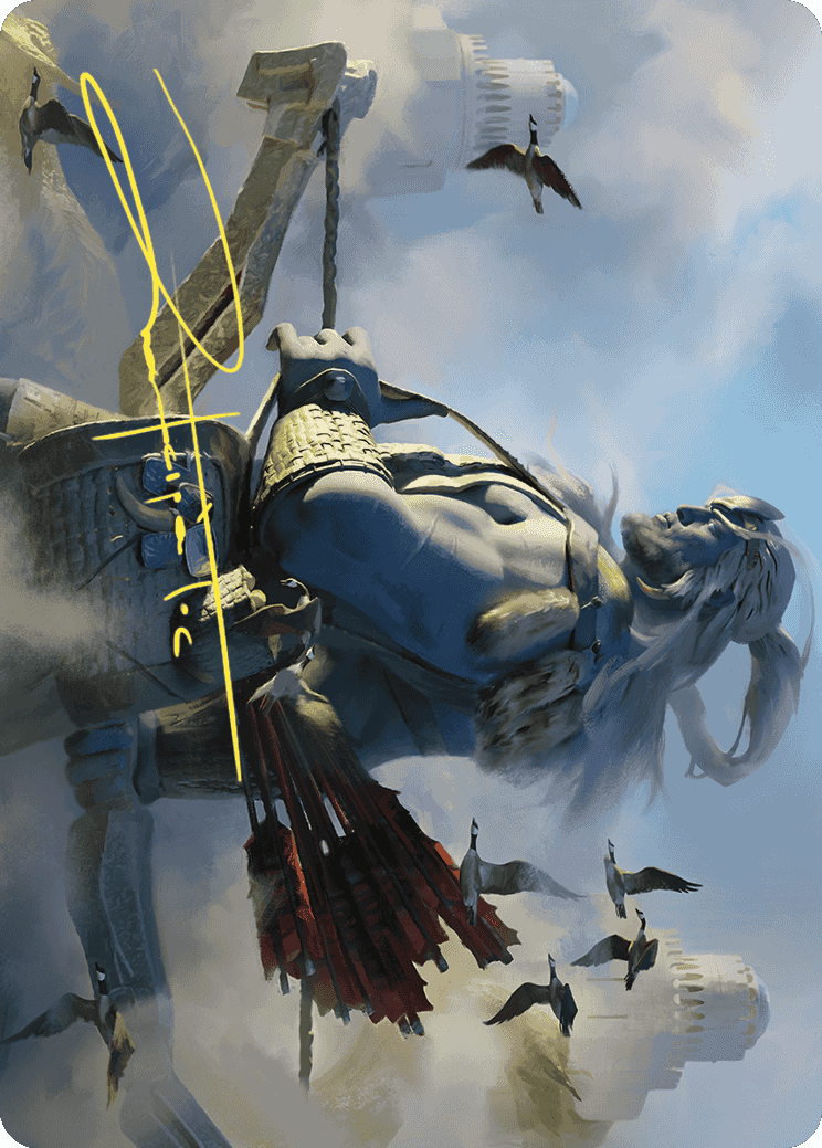Skybeast Tracker Art Card (Gold-Stamped Signature) [Wilds of Eldraine Art Series] | Webway Games