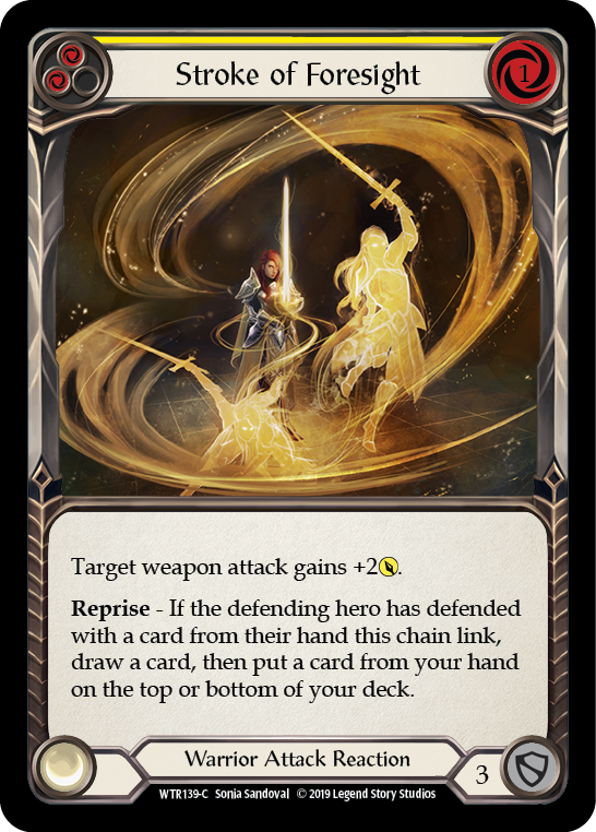 Stroke of Foresight (Yellow) [WTR139-C] Alpha Print Normal | Webway Games
