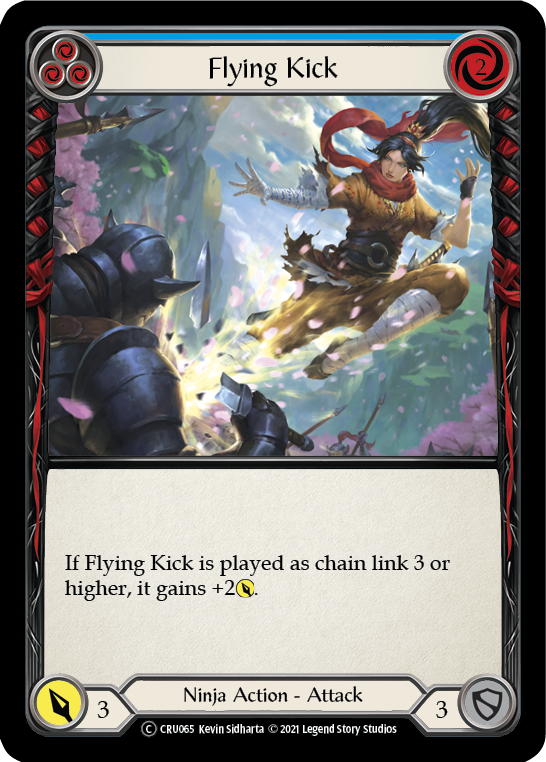 Flying Kick (Blue) [CRU065] Unlimited Normal | Webway Games