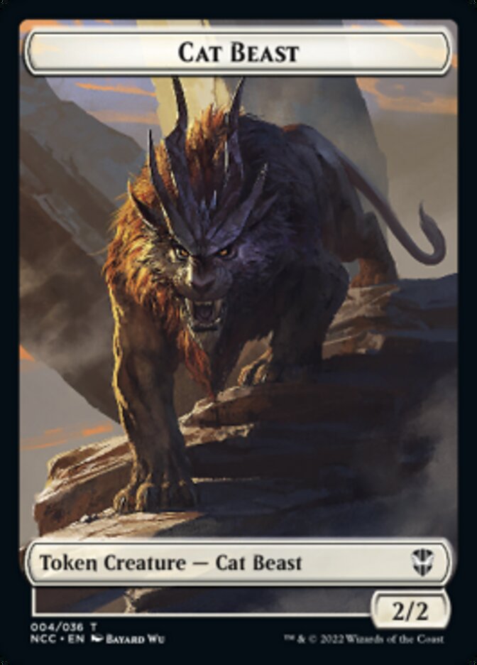 Soldier (09) // Cat Beast Double-sided Token [Streets of New Capenna Commander Tokens] | Webway Games