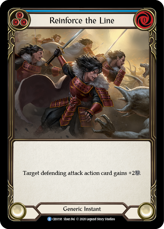 Reinforce the Line (Blue) [CRU191] 1st Edition Rainbow Foil | Webway Games