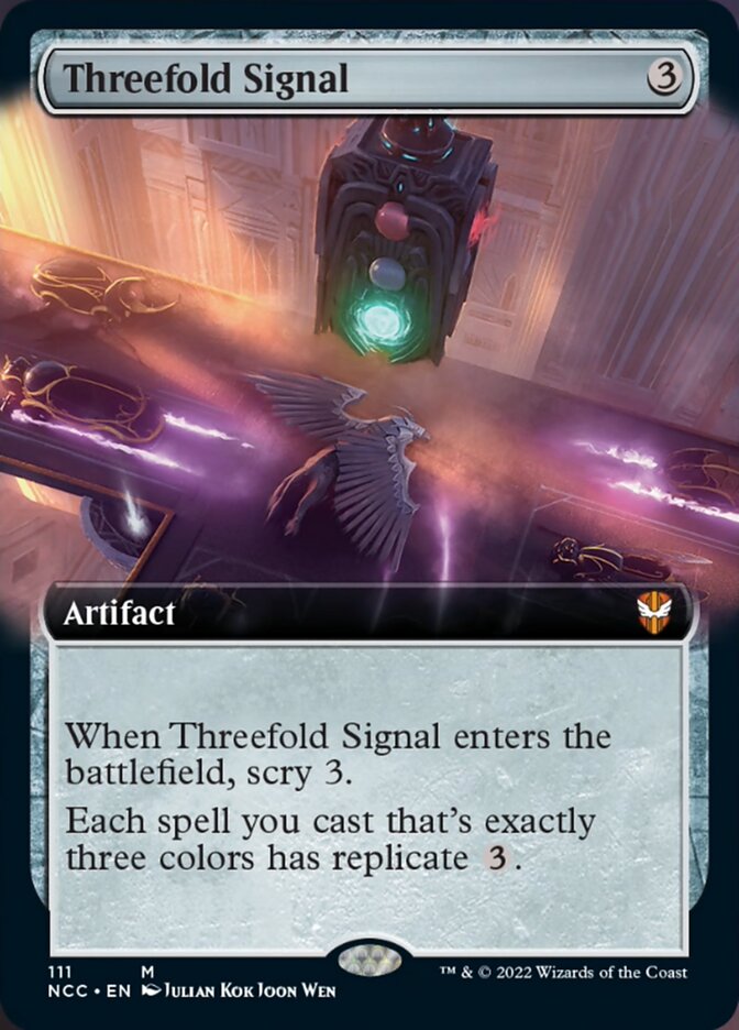 Threefold Signal (Extended Art) [Streets of New Capenna Commander] | Webway Games